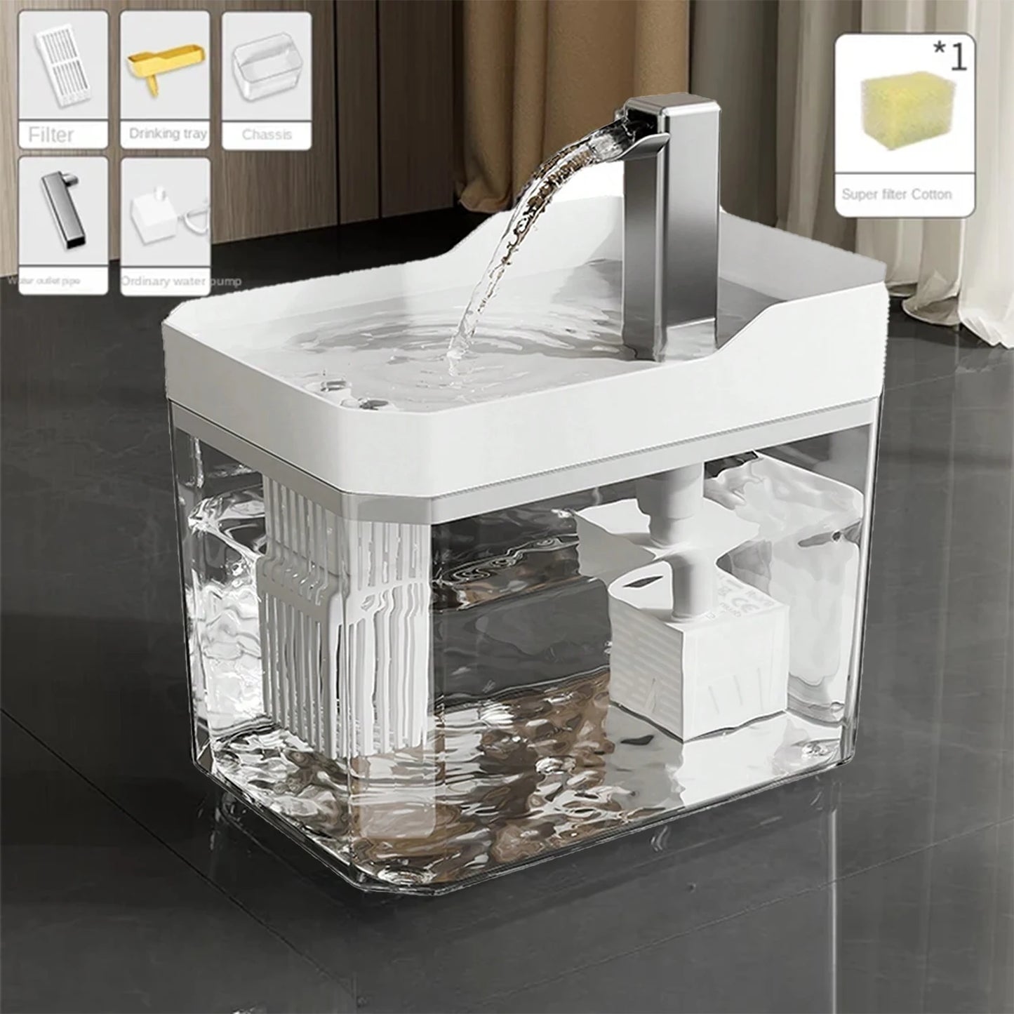Fontaine À Eau Pour Chat Avec Filtre Automatique - FélinChic